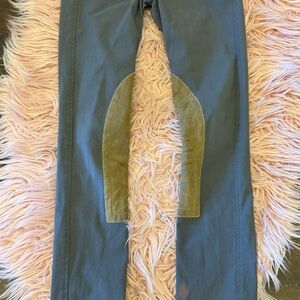 The Tailored Sportsman Kids Girls 10 Long Grey and Tan Jodhpurs Riding pants